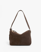 fleurine in chocolate suede