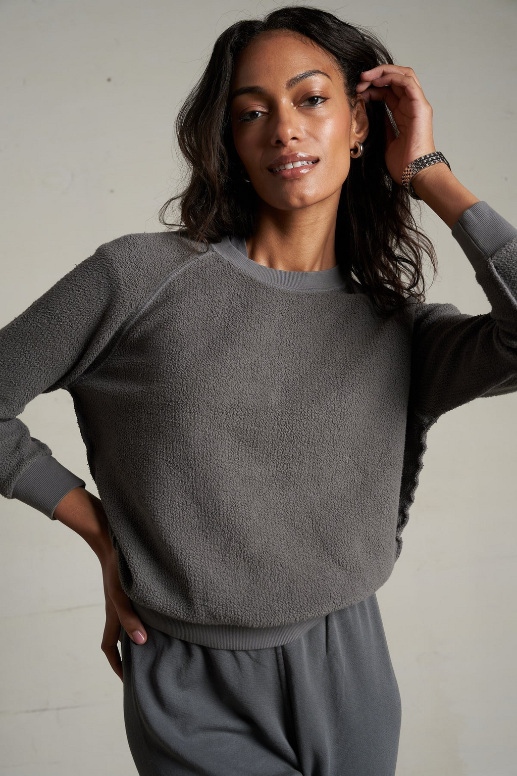 ziggy crew in charcoal