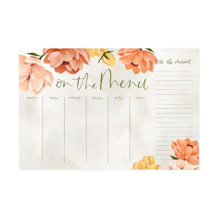 petaluma menu notepad