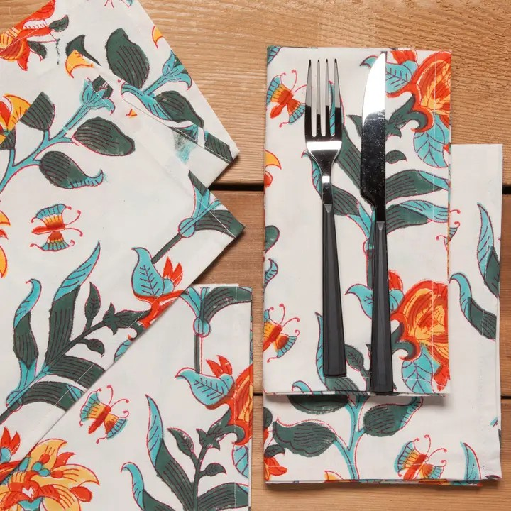 block print napkins