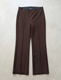 classic pintuck pull on pant in chocolate