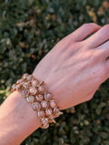 african petrified wood gemstone bracelet 10mm