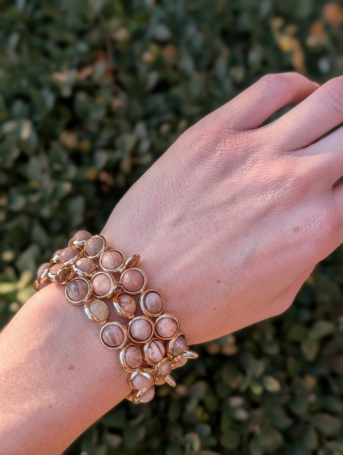 african petrified wood gemstone bracelet 10mm