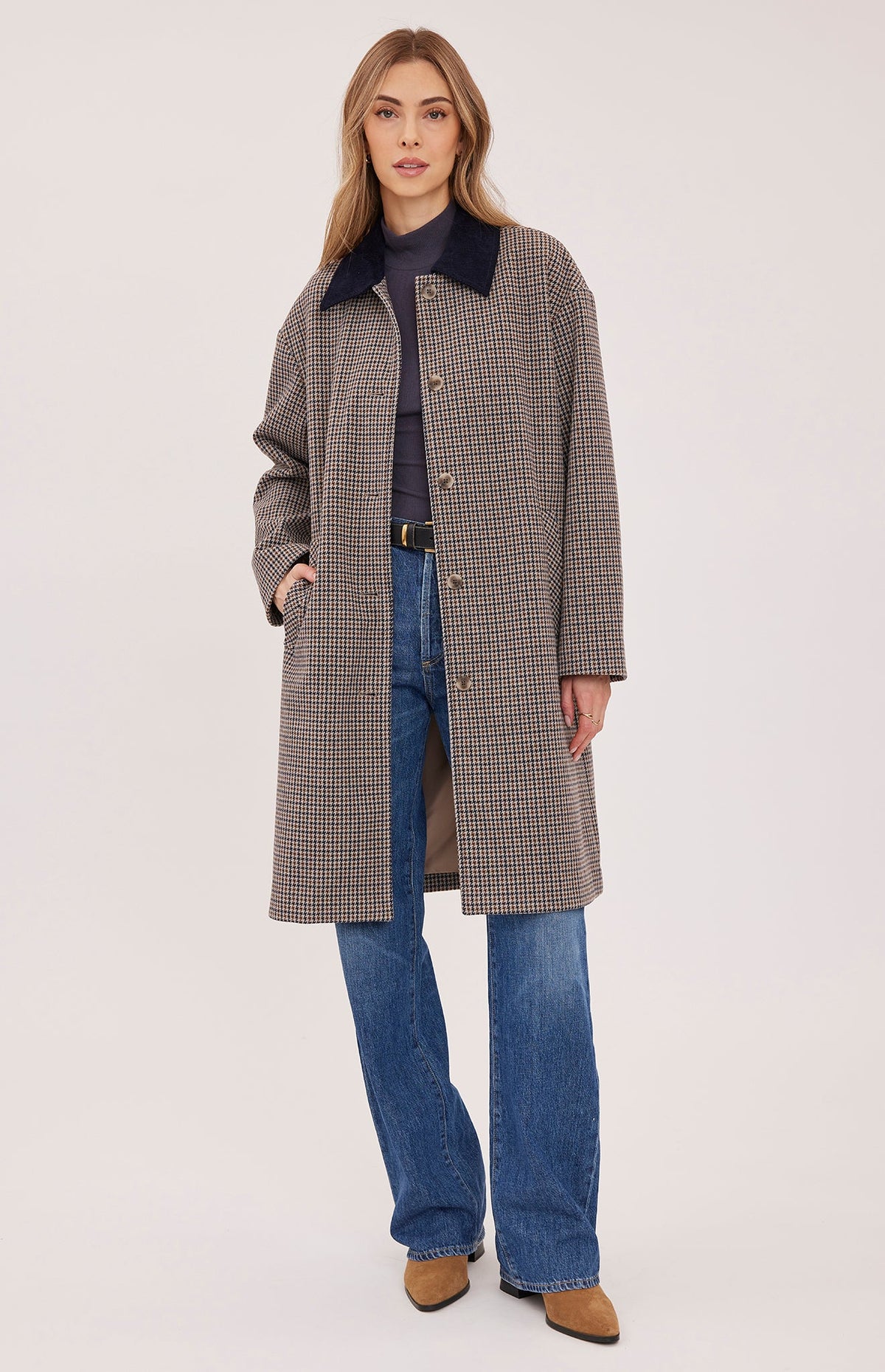 millie tweed jacket in navy