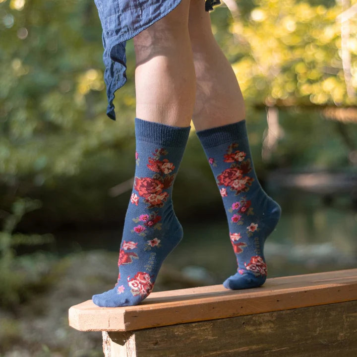 organic cotton crew socks - women's