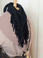 neckerchief fringe scarf - three colors