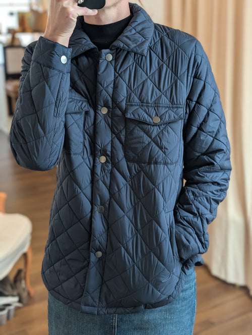 barn jacket puffer in navy