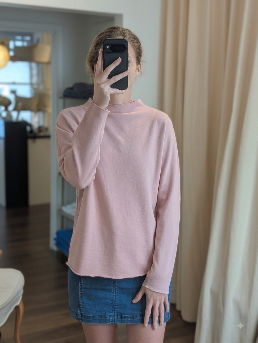 dolman sweatshirt in woodrose