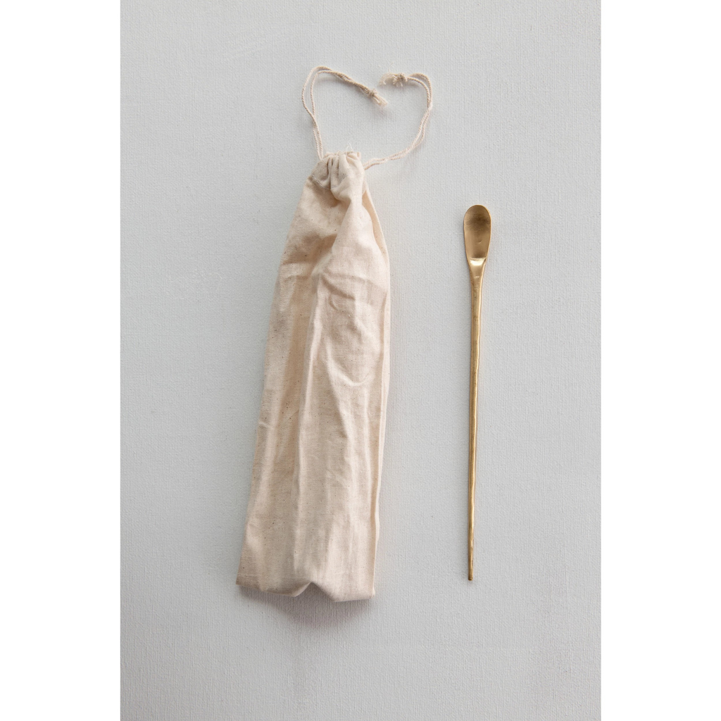 brass cocktail spoon
