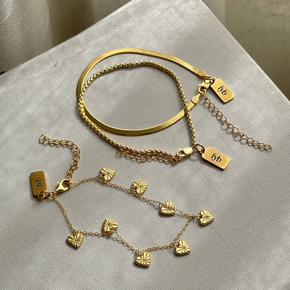 heirloom heart bracelet in gold