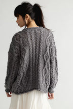 opal cardigan in steel grey
