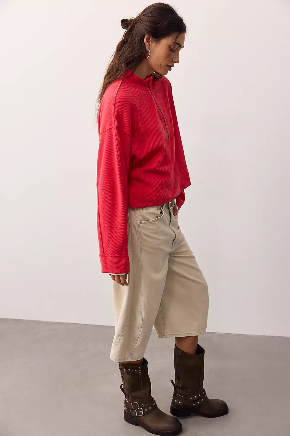 celeste quarterzip in salsa
