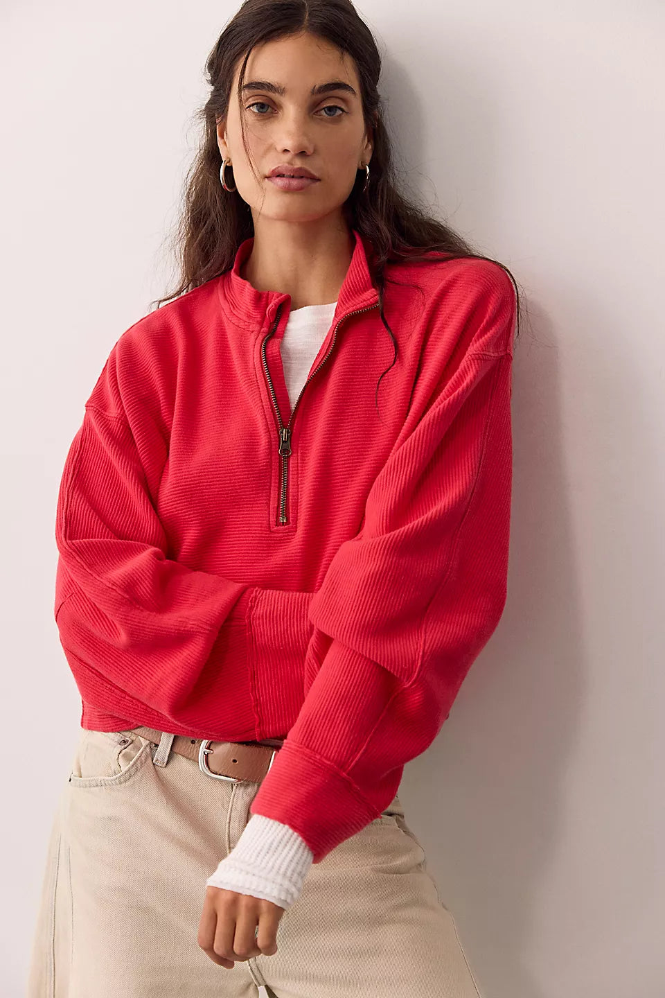 celeste quarterzip in salsa