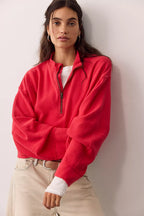 celeste quarterzip in salsa