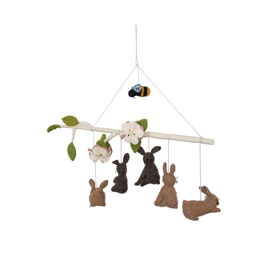 wool felt mobile