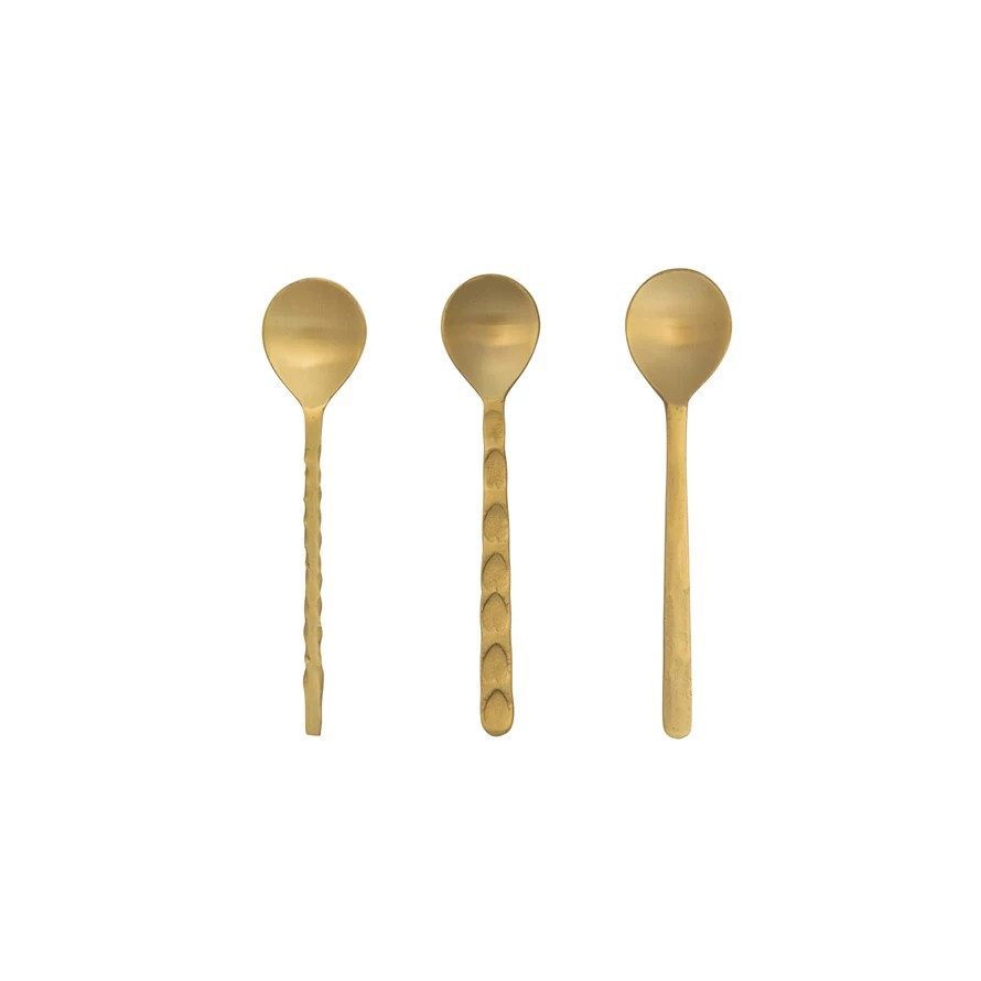 brass spoon - sculpted handle