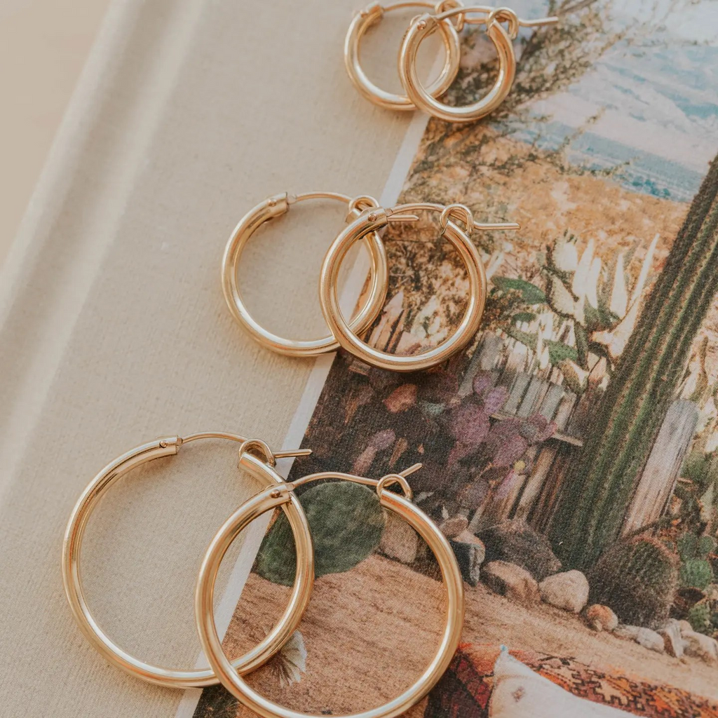 bold hoops - 14mm