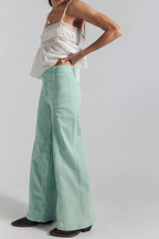 libre wide leg in cameo green