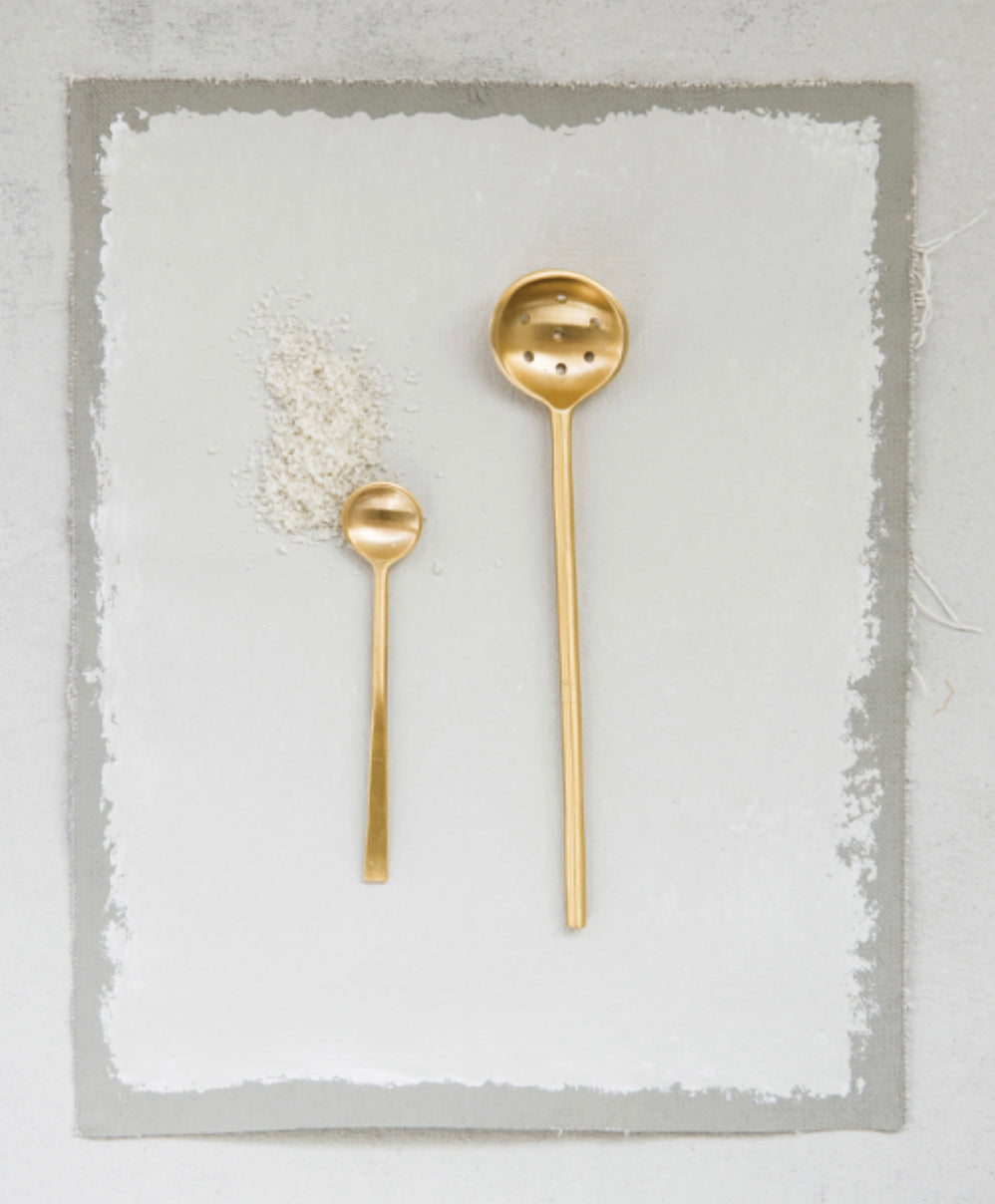 Olive Spoon Antique Brass Finish